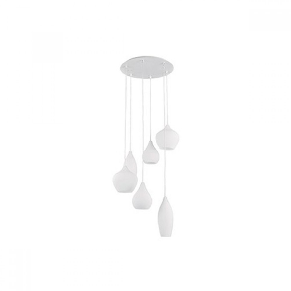 Ideal Soft Μοντέρνο Πολύφωτο 6Φ Λευκό 087818