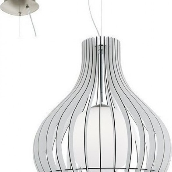 ΦΩΤΙΣΤΙΚΟ ΚΡΕΜΑΣΤΟ ΜΟΝΟΦΩΤΟ ΞΥΛΙΝΟ ΛΕΥΚΟ EGLO TINDORI