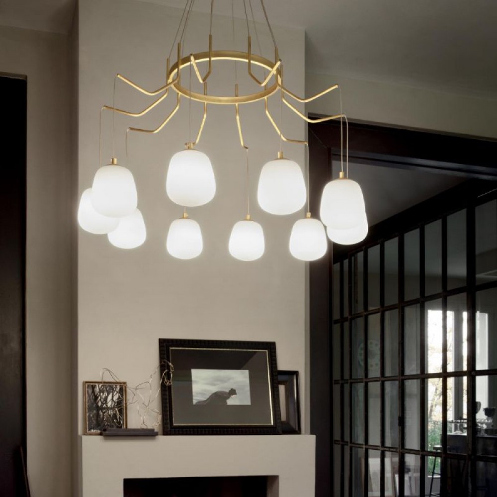 IDEAL LUX LED Κρεμαστό Πολύφωτο Οροφής 10x 15W G9 KAROUSEL SP10 IDEAL LUX