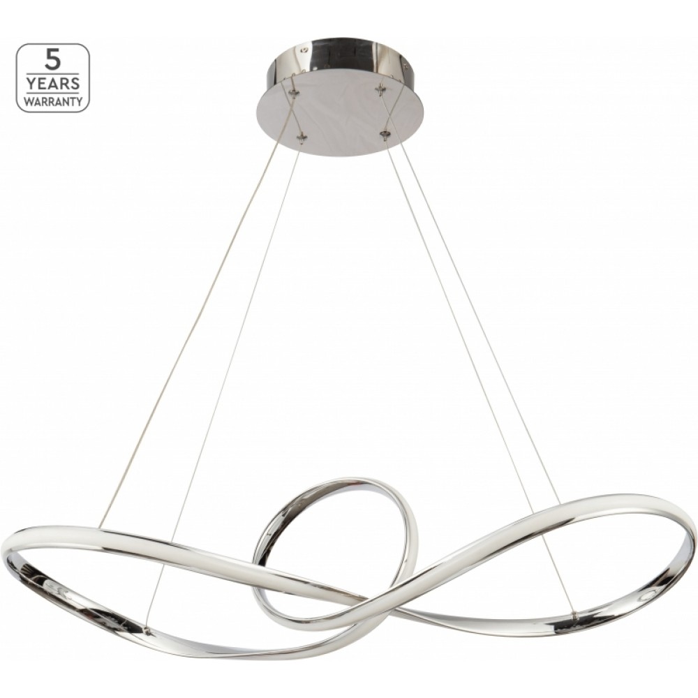 Homelighting Φωτιστικό Οροφής Ράγα Led Αλουμινίου CHROME 81 Εκ. Malbera 77-8126-Dimmable