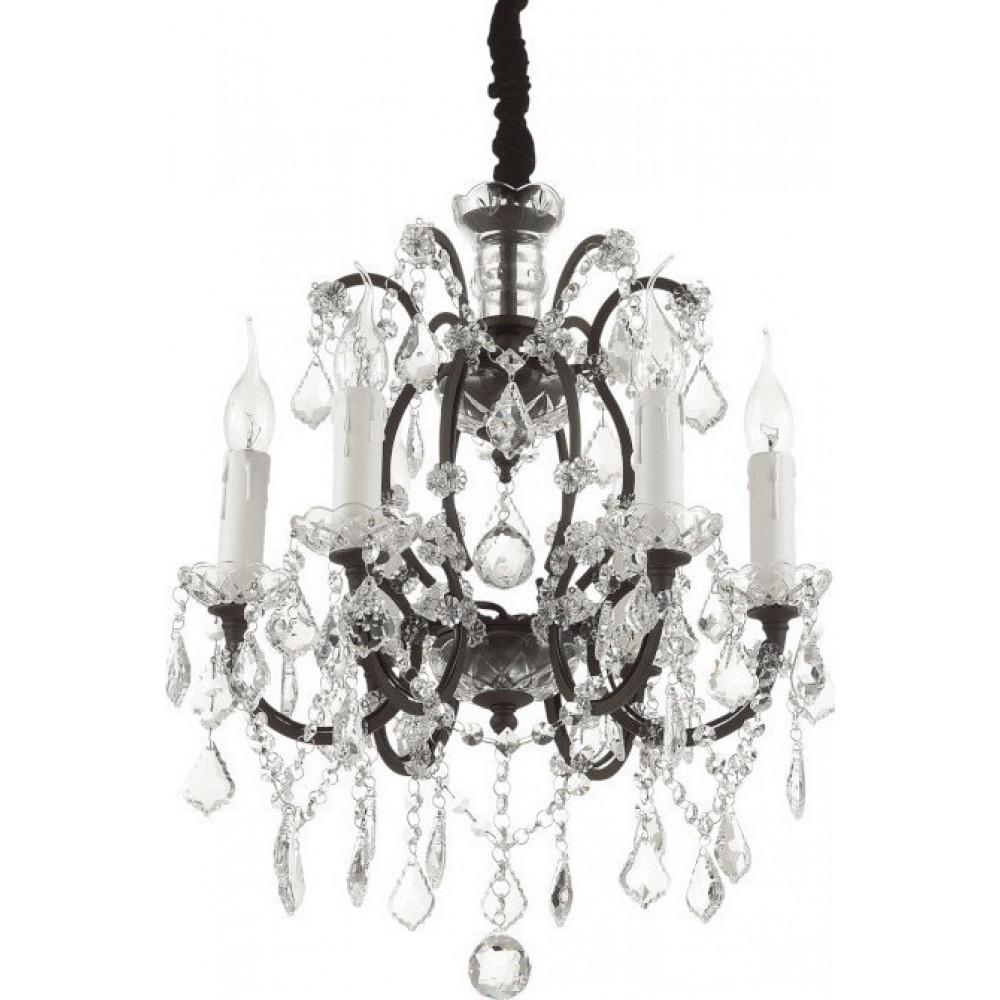 IDEAL LUX 6ΦΩΤΟΣ ΠΟΛΥΕΛΑΙΟΣ ΜΕ ΚΡΥΣΤΑΛΛΑ ΜΑΥΡΟΣ LIBERTY  073729
