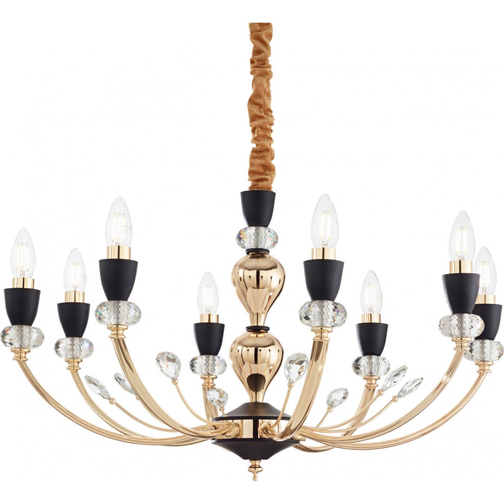 IDEAL LUX 8ΦΩΤΟΣ ΠΟΛΥΕΛΑΙΟΣ ΜΕΤΑΛΛΙΚΟΣ ΧΡΥΣΟΣ VANITY 206622