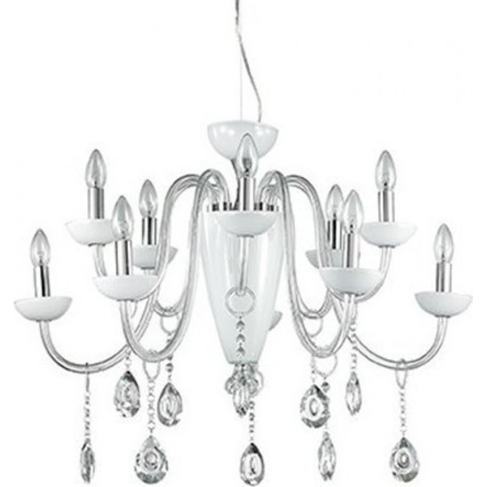 IDEAL LUX 11ΦΩΤΟΣ ΠΟΛΥΕΛΑΙΟΣ ΜΕ ΚΡΥΣΤΑΛΛΑ ΛΕΥΚΟΣ CAMELIA 117782