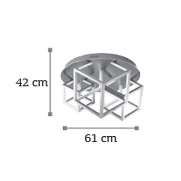 InLight Φωτιστικό οροφής από αλουμίνιο σε μαύρο ματ απόχρωση (6146-80-μαυρο Ματ)