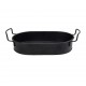 Espiel ΔΙΣΚΟΣ ΟΒΑΛ LARGE ΜΕΤΑΛ. ΜΕ ΛΑΒΕΣ ΜΑΥΡΟ 38(43 INCL. HANDLES)X21X5CM (smA)
