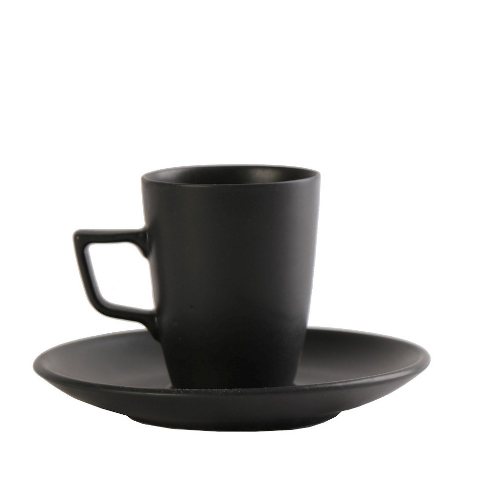 Espiel MORGAN MATTE BLACK ΦΛΙΤΖΑΝΙ & ΠΙΑΤΑΚΙ ΕΣΠΡΕΣΣΟ ΜΕ ΛΑΒΗ 80CC 12Χ12Χ7ΕΚ