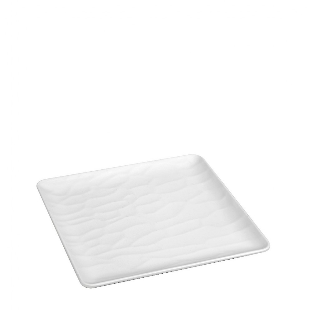 Espiel WHITE  ΠΙΑΤΟ ΡΗΧΟ ΤΕΤΡΑΓ. 18ΕΚ WAVY MATTE ΜΕΛΑΜΙΝΗΣ