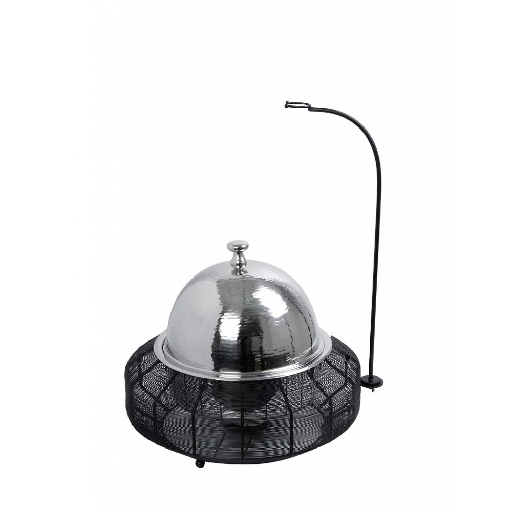 Espiel CHAFFING DISH ΜΕ ΒΑΣΗ ΣΤΗΡ. ΚΑΠ. ΚΑΙ ΔΙΠΛΟ ΔΟΧΕΙΟ SS/ΑΛΟΥΜ/ΣΙΔΗΡ. ΜΑΥΡΟ 6000ML GEL WAX 50Χ50Χ42-69ΕΚ