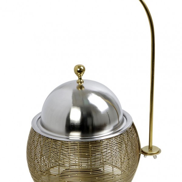 Espiel CHAFFING DISH ΜΕ ΒΑΣΗ ΣΤΗΡ. ΚΑΠ. ΚΑΙ ΔΙΠΛΟ ΔΟΧΕΙΟ SS/ΑΛΟΥΜ/ΣΙΔΗΡ. ΧΡΥΣΟ 4500ML GEL WAX 35Χ35Χ40-64ΕΚ