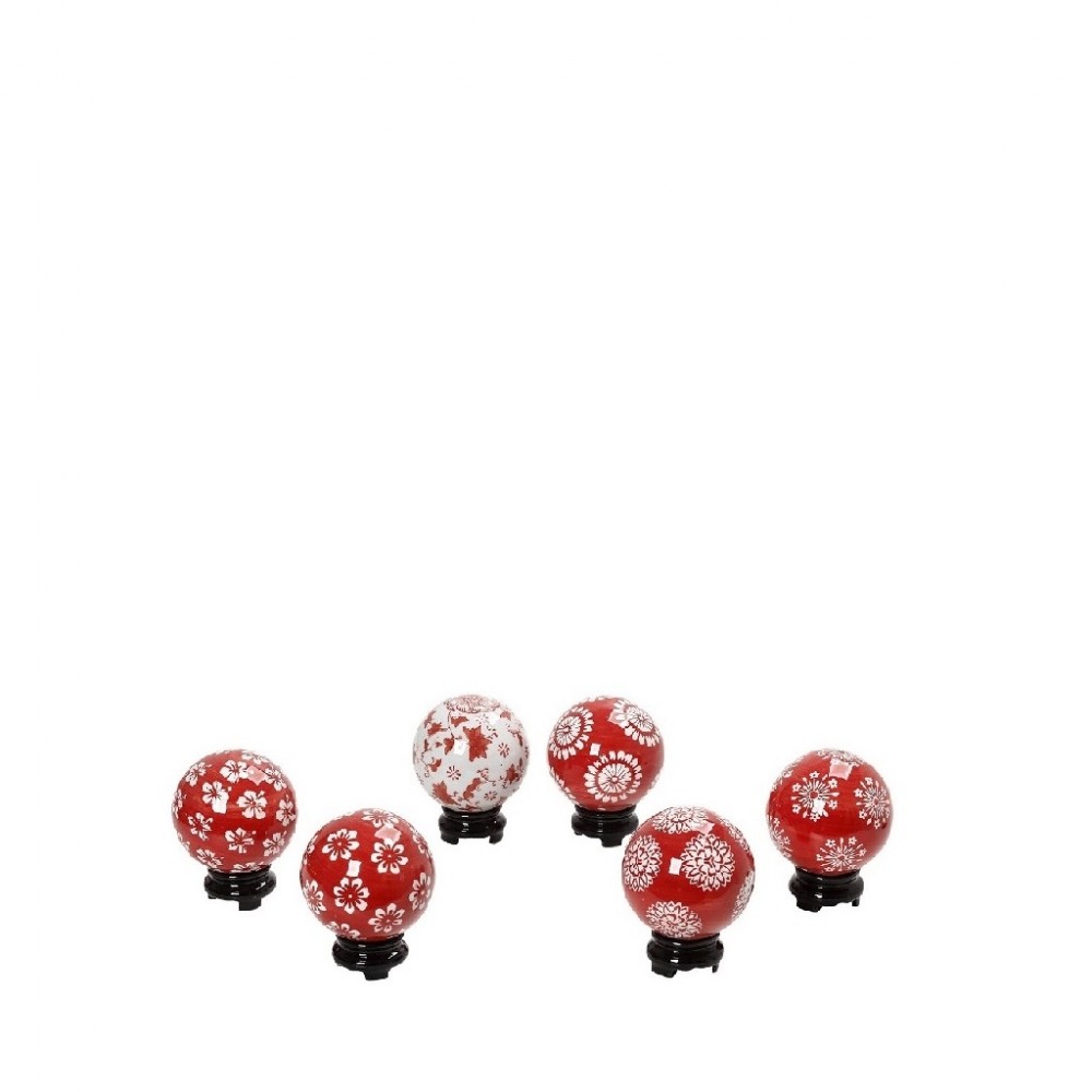 Espiel ΣΦΑΙΡΕΣ ΠΟΡΣΕΛΑΝΙΝΕΣ ΚΟΚΚΙΝΕΣ 6 ΣΧΕΔΙΑ ASSORT. 4ΕΚ