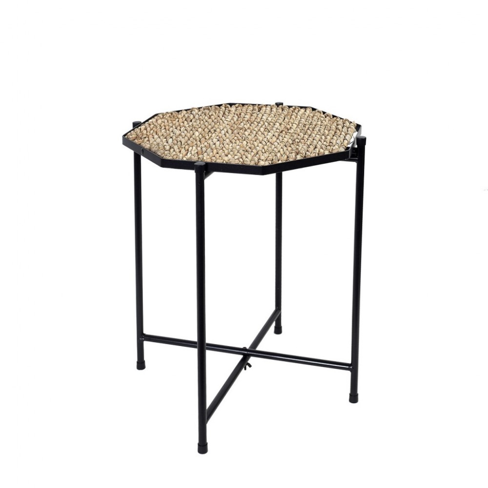 Espiel ΤΡΑΠΕΖΑΚΙ ΟΚΤΑΓΩΝΟ ΨΑΘΙΝΟ/ΜΕΤΑΛ. ΜΠΕΖ/ΜΑΥΡΟ H45EK