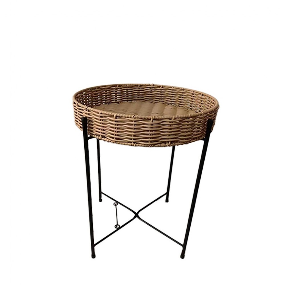 Espiel ΤΡΑΠΕΖΑΚΙ ΨΑΘΙΝΟ ΜΕ ΜΕΤΑΛΛΙΚΑ ΠΟΔΙΑ ΣΤΡΟΓΓ. ΜΠΕΖ 42Χ42Χ48ΕΚ