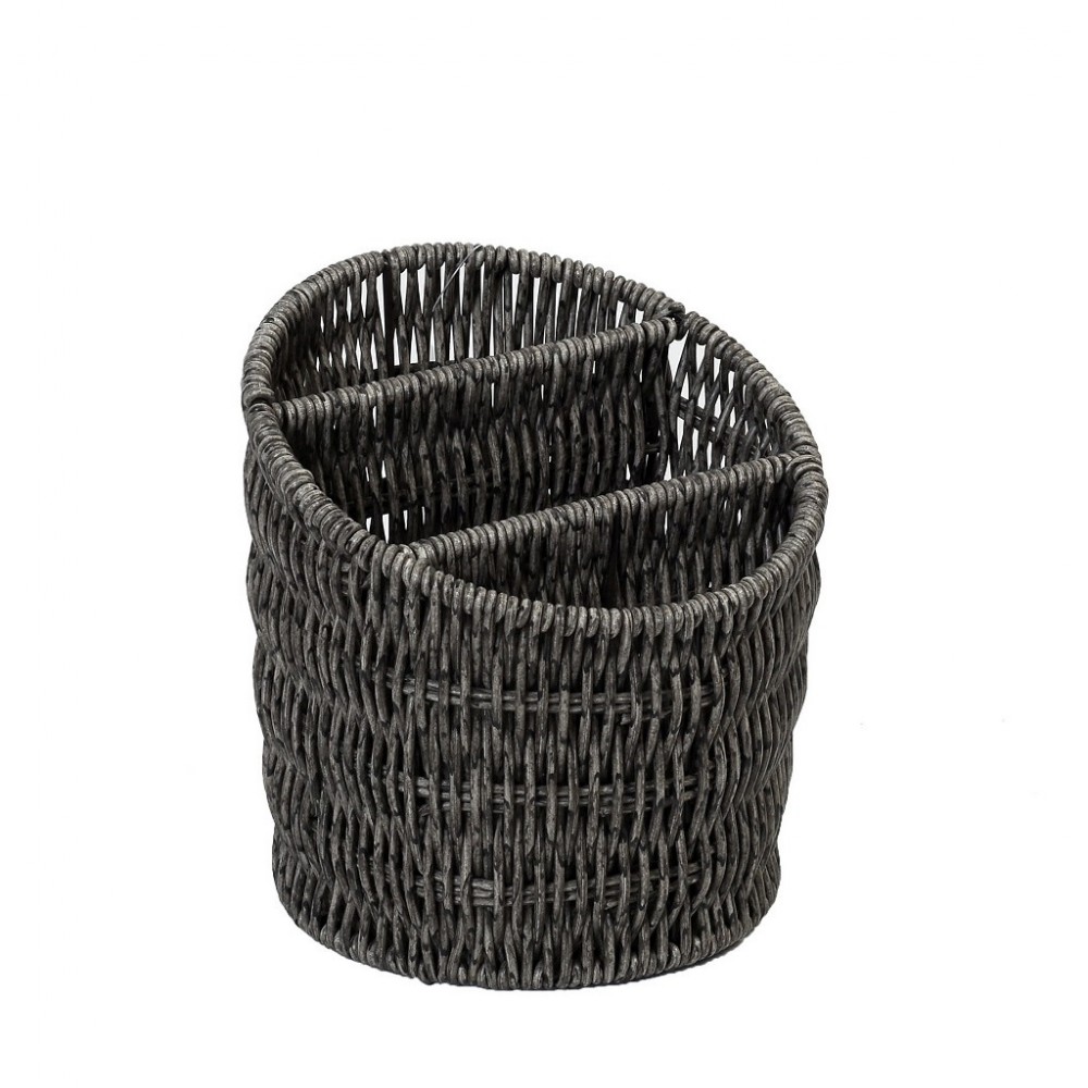 Espiel ΚΑΛΑΘΙ ΜΕ 3 ΔΙΑΧΩΡΙΣΤΙΚΑ SYNTH. RATTAN ΓΚΡΙ 15,5Χ15,5Χ16ΕΚ  (smA)