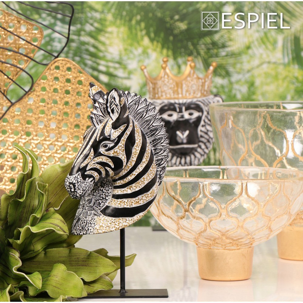 Espiel ΦΙΓΟΥΡΑ ΚΕΦΑΛΙ ΠΙΘΗΚΟΣ ΜΕ ΧΡΥΣΟ ΣΤΕΜΜΑ ΠΟΛΥΡΕΣ. ΜΑΥΡΟ 26ΕΚ