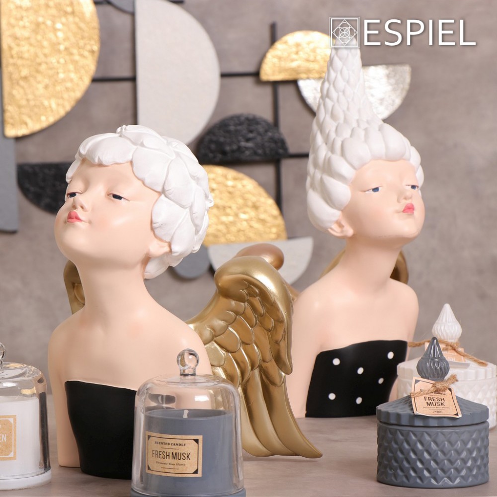 Espiel LADIES ΝΕΡΑΙΔΑ ΠΟΛΥΡΕΖ. ΜΑΥΡΟ ΜΕ ΧΡΥΣΑ ΦΤΕΡΑ 28ΕΚ