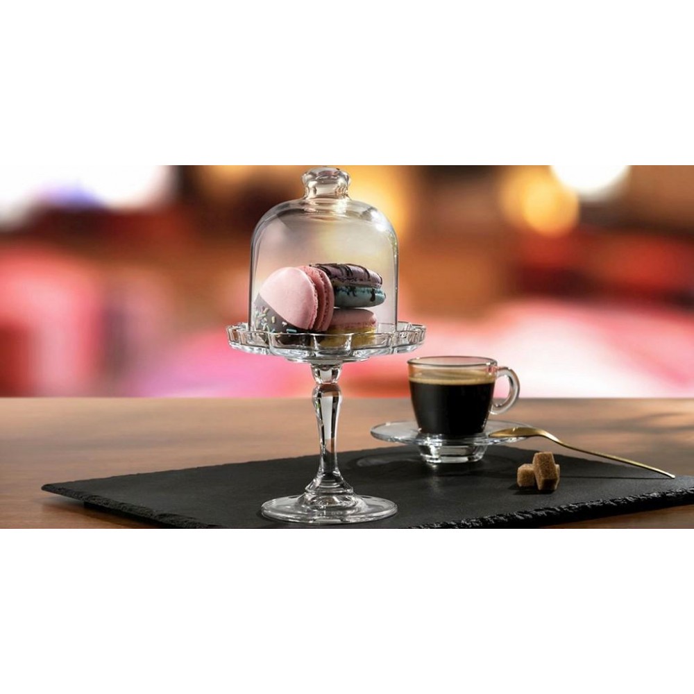 Espiel CARRE CUP AND SAUCER ESPRESSO TEMPERED 75CC P/2016 GB6.OB24. (smA)