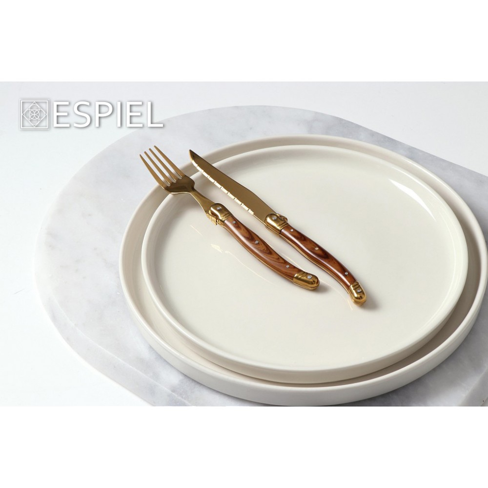 Espiel ANTIQUE CUT ΜΑΧΑΙΡΙ STEAK ΧΡΥΣΟ ΛΑΒΗ - NEW BLADE-  ΧΡΩΜΑ ΞΥΛΟΥ SS420 1,5MM 23EK