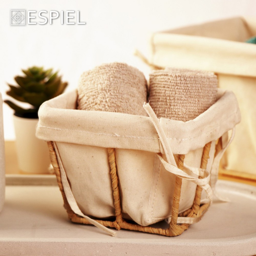 Espiel DIS. ΚΑΛΑΘΙ ΤΕΤΡΑΓ. COTTON ΜΕ ΨΑΘΙΝΟ STAND 15X15X11,5EK