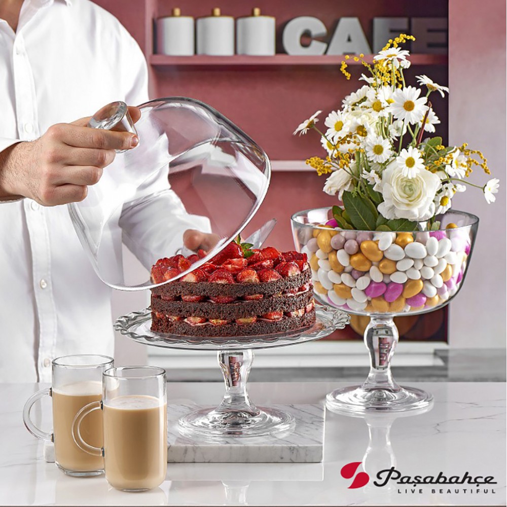 Espiel PETITE PATISSERIE PLATE-DOME H:15,3 D:26,4CM P/72 GB1.OB2
