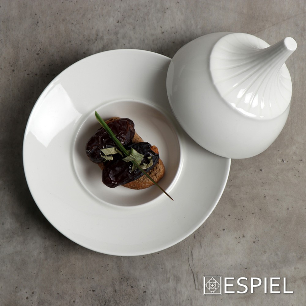 Espiel SIDERS ΠΙΑΤΑΚΙ ΒΑΘΥ ΜΕ ΚΑΜΠΑΝΑ ΣΤΡΟΓΓ. IVORY 18Χ18Χ13ΕΚ