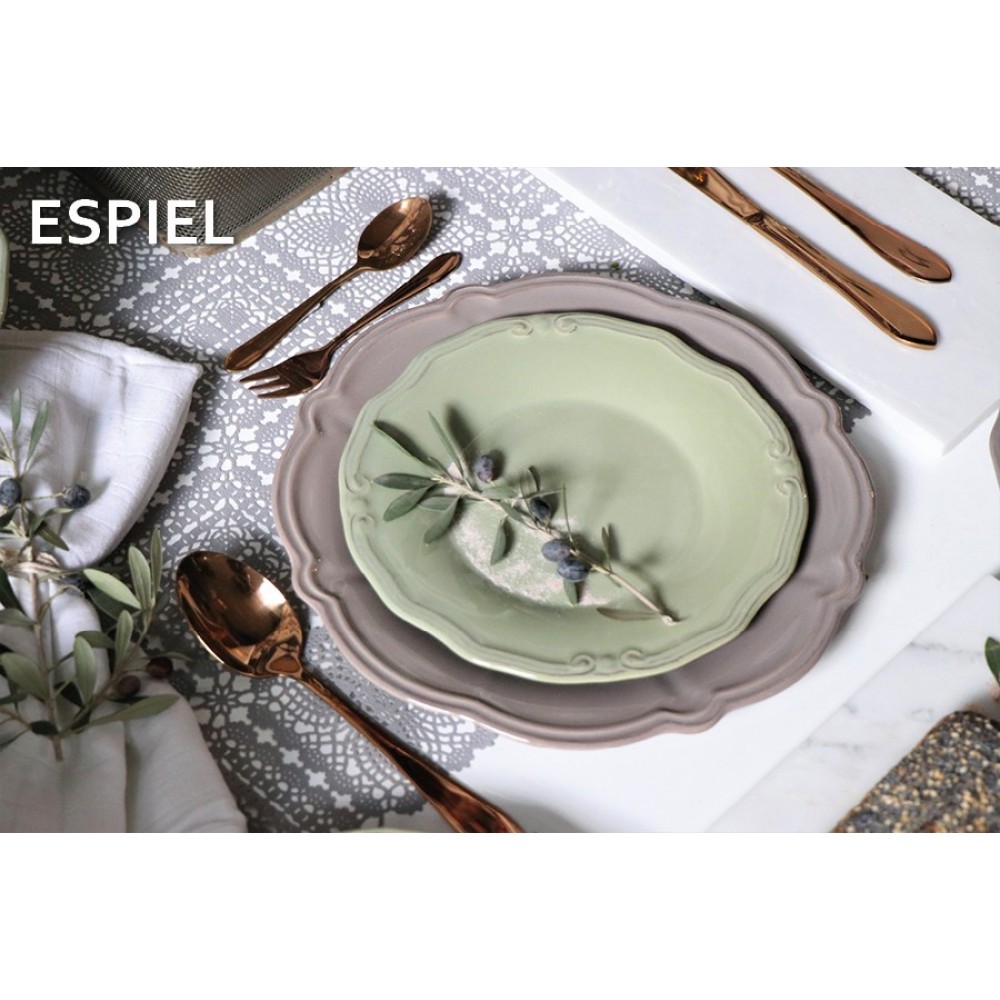Espiel DIS. TIFFANY ΠΙΑΤΟ ΒΑΘΥ ΚΑΦΕ-ΓΚΡΙ 24ΕΚ.