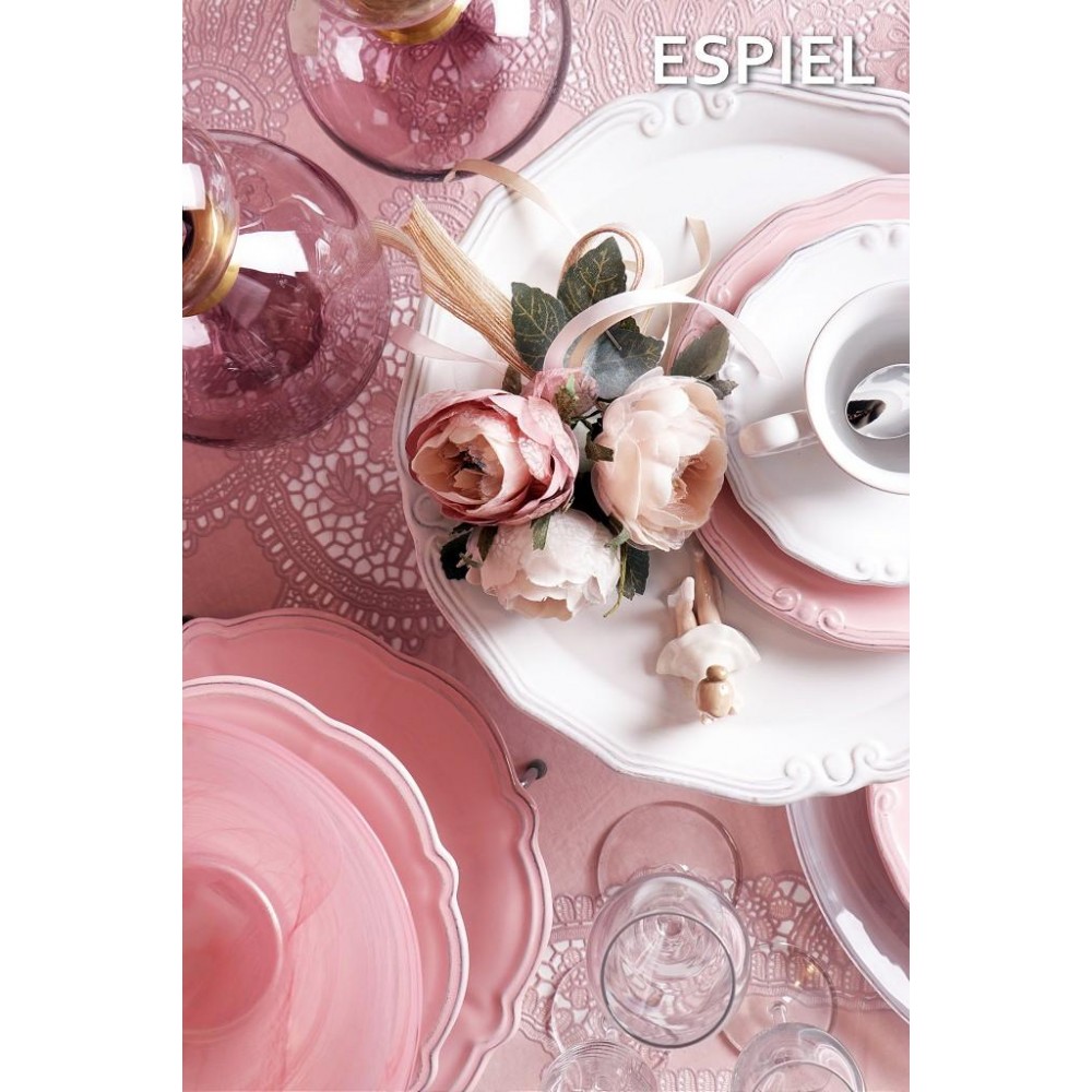 Espiel DIS. ΤΡΑΠΕΖΟΜΑΝΤΗΛΟ VINYL ΡΟΖ 135χ135ΕΚ.