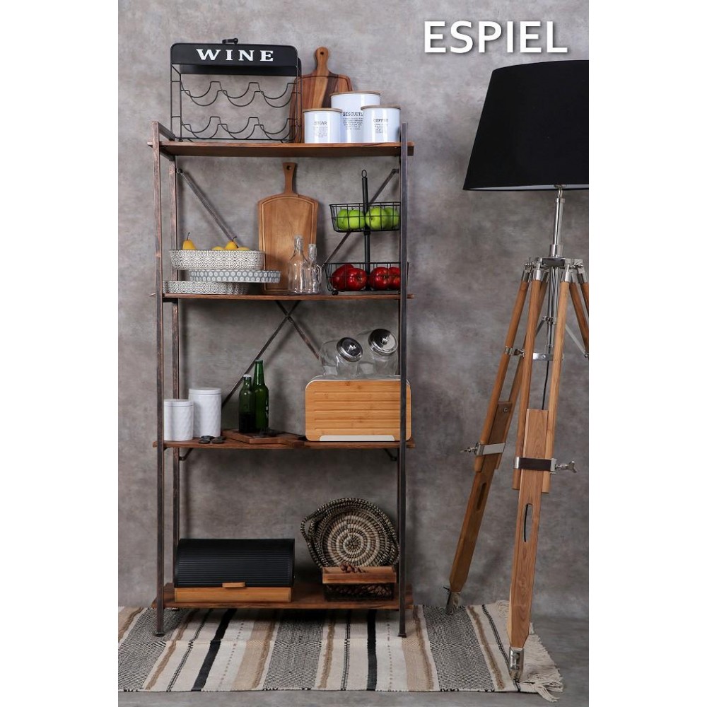 Espiel ΦΡΟΥΤΙΕΡΑ ΜΕΤΑΛ. 2 ΕΠΙΠΕΔ. ΜΑΥΡΟ 28Χ19Χ41ΕΚ.