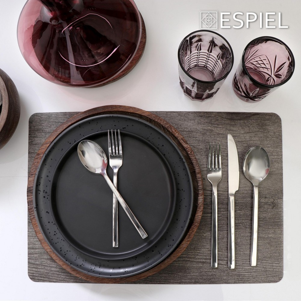 Espiel ΣΟΥΠΛΑ PVC ΚΑΦΕ-ΜΑΥΡΟ ''ΞΥΛΟ'' 45Χ30ΕΚ. (smA)