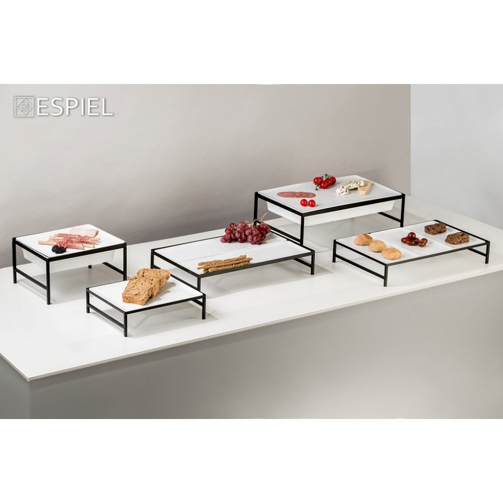 Espiel WHITE ΔΙΣΚΟΣ ΜΠΟΥΦΕ GN1/3 32,5Χ17,6ΕΚ WAVY MATTE ΜΕΛΑΜΙΝΗΣ