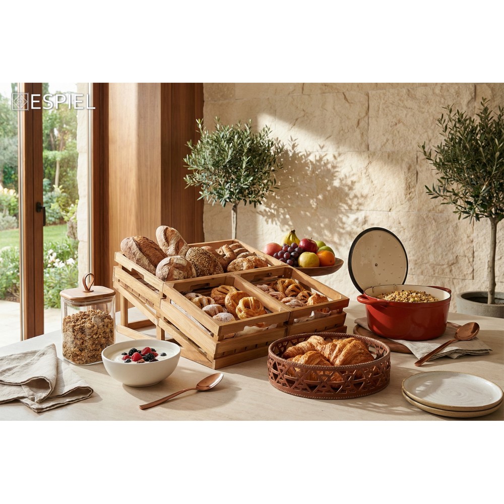 Espiel WOOD-WELL ΒΑΣΗ ΛΟΞΗ ΞΥΛΙΝΗ ΓΙΑ ΚΑΦΑΣΙΑ GN1/1 32,50Χ53,50Χ10/0,5ΕΚ