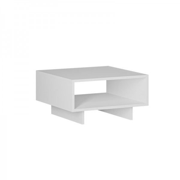 Τραπέζι σαλονιού Hola pakoworld μελαμίνης λευκό 60x60x32εκ