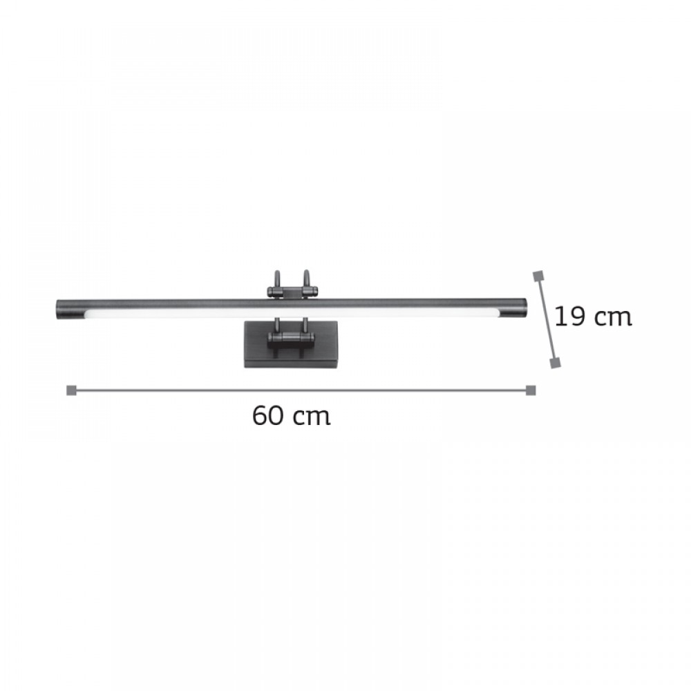InLight Επιτοίχιο φωτιστικό LED 12W 3000K από νίκελ ματ μέταλλο και ακρυλικό D: 60W (1044-Α-Νίκελ Ματ)