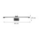 InLight Επιτοίχιο φωτιστικό LED 12W 3000K από νίκελ ματ μέταλλο και ακρυλικό D: 60W (1044-Α-Νίκελ Ματ)