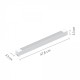 InLight Γραμμικό φωτιστικό LED 35W 4000K για μονοφασική ράγα σε μαύρη απόχρωση D:47,5cmX3,3cm (T02702-BL)
