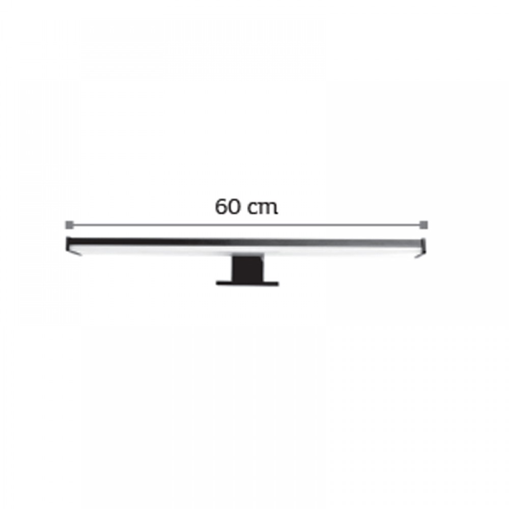 InLight Επιτοίχιο φωτιστικό LED 12W 4000K από πλαστικό σε μαύρη απόχρωση D:60cm (1047-Α)