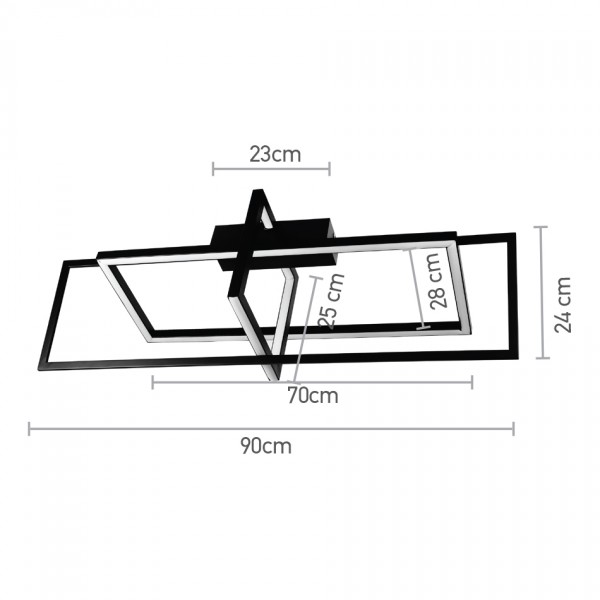 InLight Πλαφονιέρα οροφής LED 35W 3000Κ σε χρυσαφί απόχρωση D:90cm (6056-GL)