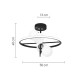 InLight Κρεμαστό φωτιστικό LED 20W 3000K και 4XG9 σε μαύρο και χρυσαφί χρώμα D:50cm (6063)
