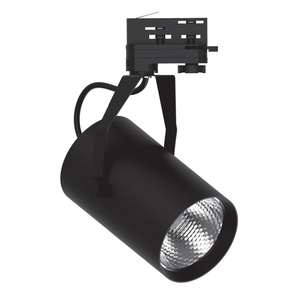 InLight Σποτ τριφασικής ράγας LED 30W 4000K σε μαύρη απόχρωση D:10cmX28cm (T00902-BL)