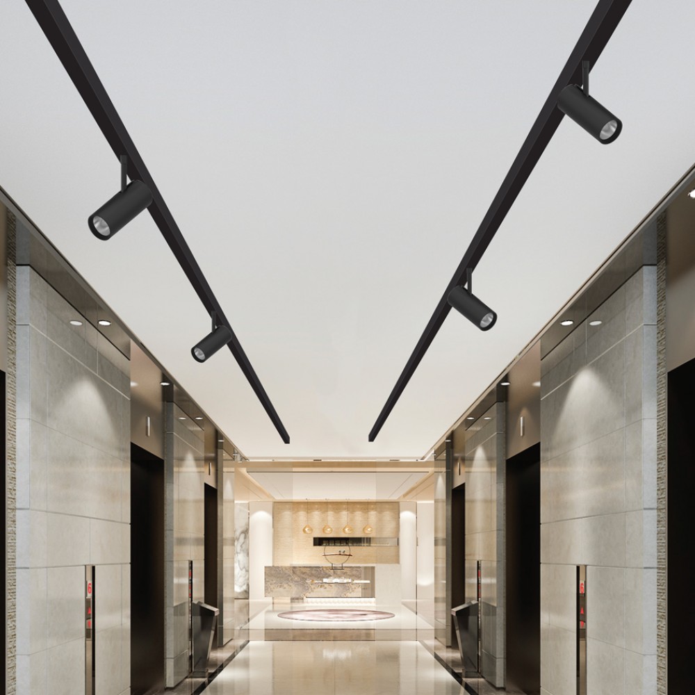 InLight Σποτ μαγνητικής ράγας LED 20W 4000K σε μαύρη απόχρωση D:14cmX11,5cm (T02002-BL)