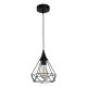 InLight Κρεμαστό φωτιστικό από μαύρο μέταλλο 1XE27 D:16cm (4024-BL)