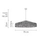 InLight Κρεμαστό φωτιστικό καφέ από σχοινί 1XE27 D:70cm (4029-Α)