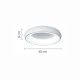 InLight Πλαφονιέρα οροφής LED 36W 3CCT από χρυσαφί και λευκό ακρυλικό D:60cm (42021-A-Golden)
