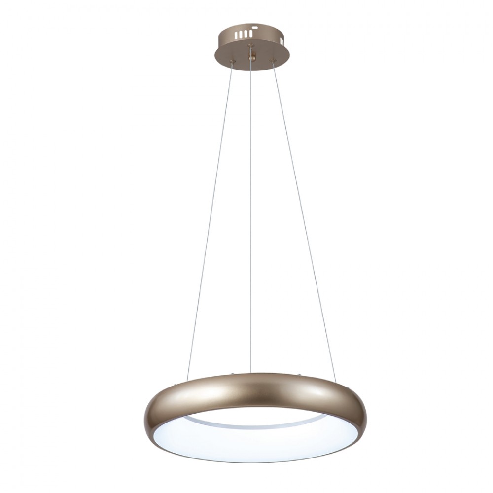 InLight Κρεμαστό φωτιστικό LED 24W 3CCT από χρυσαφί και λευκό ακρυλικό D:40cm (42024-B-Golden)