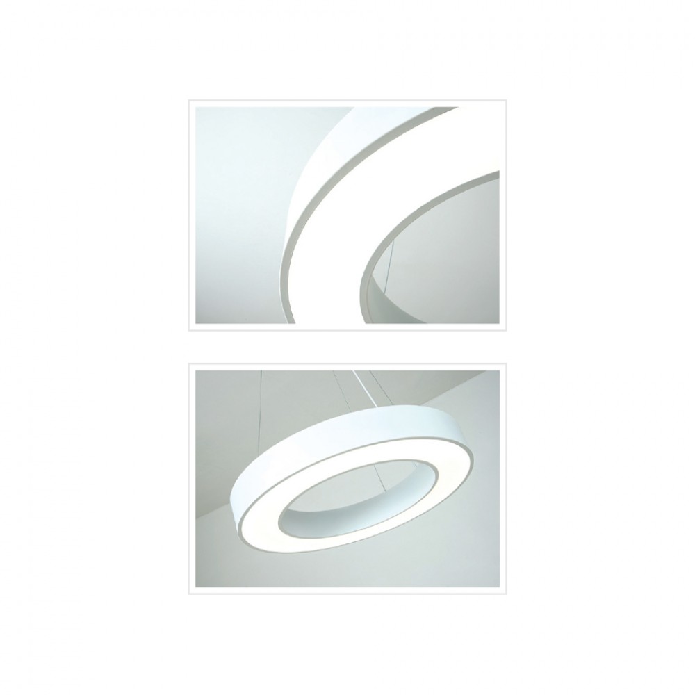 InLight Κρεμαστό φωτιστικό LED 60W 4000K σε λευκή απόχρωση D:100cm (6171-100-WH)