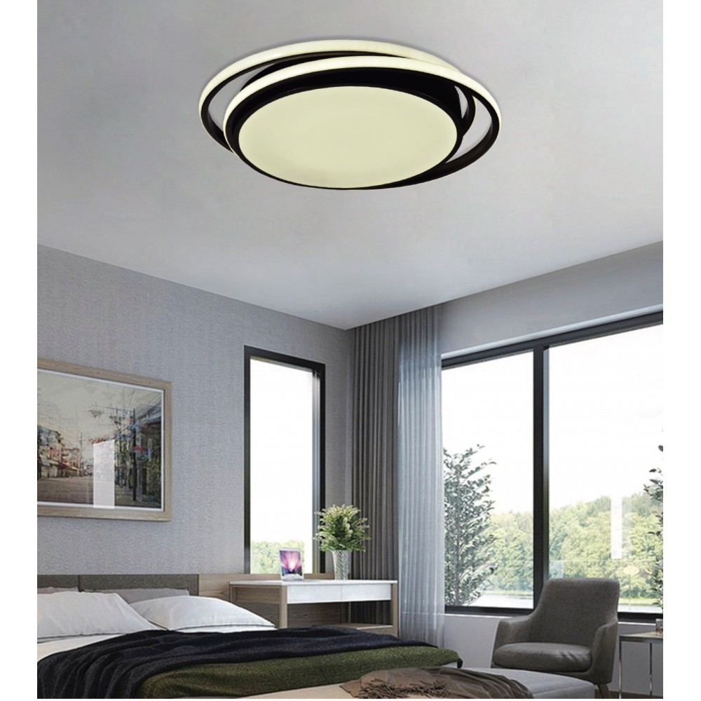 InLight Φωτιστικό Οροφής LED Μαύρο 30W – Πλαφονιέρα 4CCT (42172-Μαύρο)