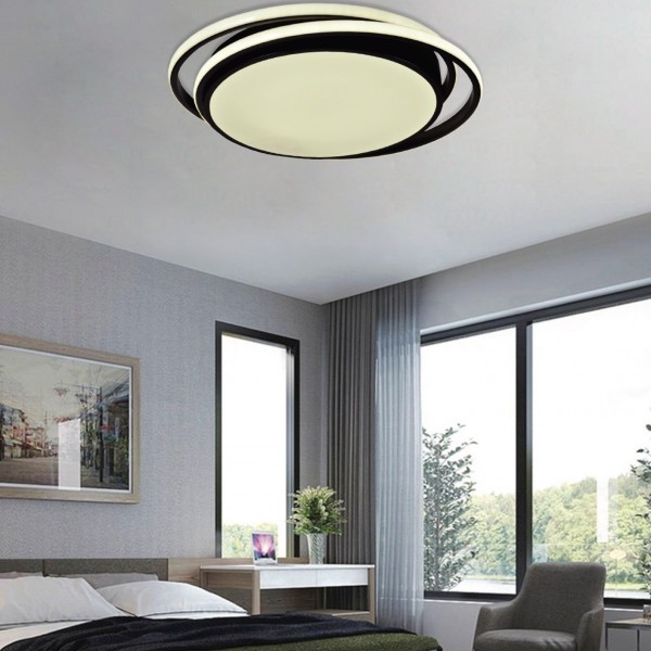 InLight Φωτιστικό Οροφής LED Μαύρο 30W – Πλαφονιέρα 4CCT (42172-Μαύρο)