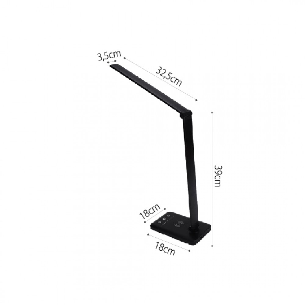 InLight Επιτραπέζιο φωτιστικό LED 7W 3CCT (by touch) σε μαύρο χρώμα D:39cm (3045-BL)