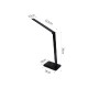 InLight Επιτραπέζιο φωτιστικό LED 7W 3CCT (by touch) σε μαύρο χρώμα D:39cm (3045-BL)