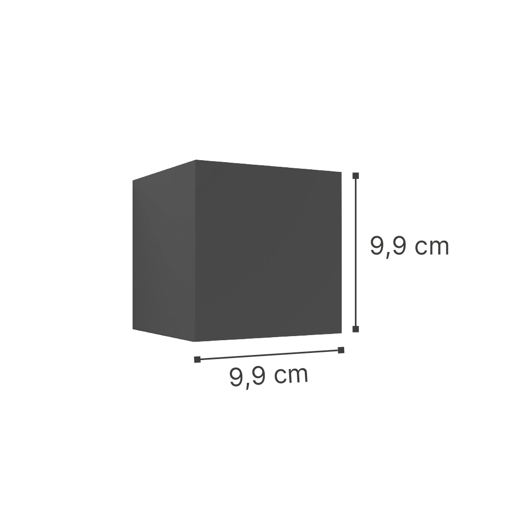 it-Lighting Emerald LED 10W 3000K Outdoor Wall Lamp Grey D:9,9cmx9,9cm (80203131)