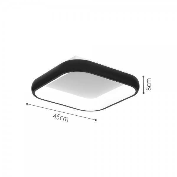 InLight Πλαφονιέρα οροφής LED 40W 3CCT από χρυσαφί μέταλλο και λευκό ακρυλικό D:45cm (42031-Golden)